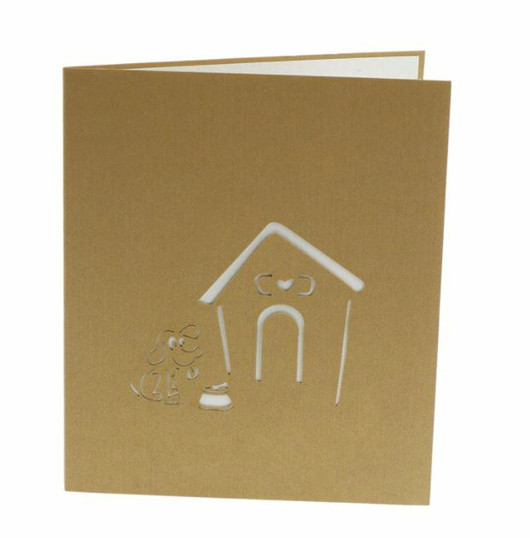 Pop up kortti, koira 