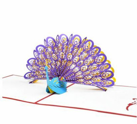 Pop up kortti, riikinkukko 