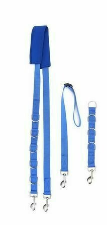 Vyö trimmaustankoon +jatko-osa ja kaulapidike, sininen