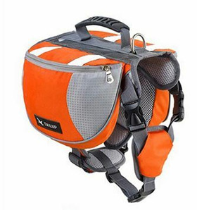 Kantoreppu koiralle M, oranssi-harmaa