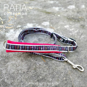 Finnero Ratia Sport säädettävä talutin 1,5 cm * 120-200 cm, punainen