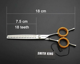 Ohennussakset sormikumeilla 18 cm, harva