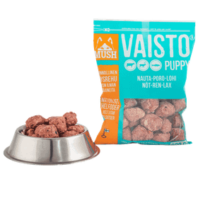 Mush Vaisto Puppy Jäänsininen, nauta-poro-lohi 800 g