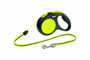 Flexi Neon Reflect, pyöreä naru, M/20 kg, 5 m, neonkeltainen