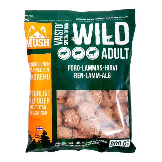 Mush Vaisto Wild, poro-lammas-hirvi 800 g