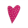 Modern Heart -sydäntarra, fuksia valkoisilla pilkuilla