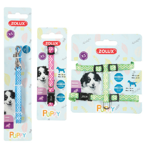 Zolux Pixie nylonpanta pikalukolla 25-39 cm, vaalenavihreä sahalaitakuvioilla