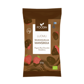Foodin Raakasuklaamansikka, luomu 50 g