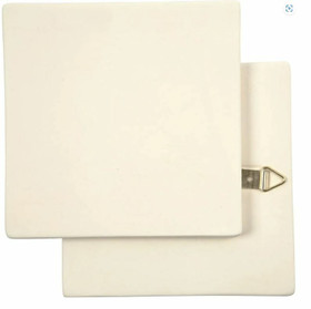 Terrakottalaatta, koko 13x13 cm, paksuus 7 mm, valkoinen