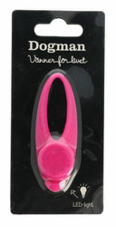Dogman vilkkuvalo Basic LED  8 cm, vaaleanpunainen