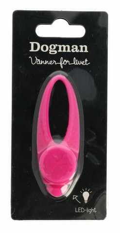Dogman vilkkuvalo Basic LED  8 cm, vaaleanpunainen