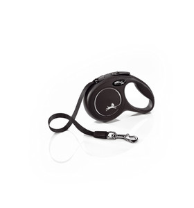 Flexi Classic, nauha, M/25 kg, 5 m, musta
