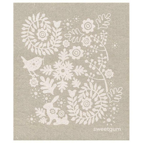 Tiskirätti, jänis, lintu ja kasvit, pinkki