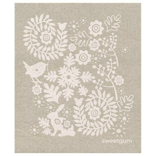 Tiskirätti, jänis, lintu ja kasvit, oranssi