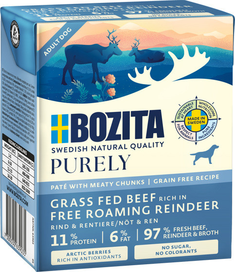 Bozita Purely märkäruoka, poro, 370 g