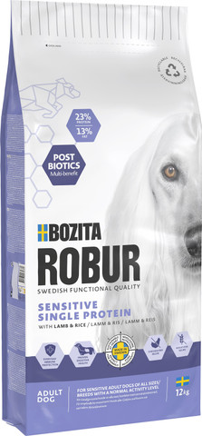 Bozita Robur Adult Sensitive Single Protein lammas 12kg