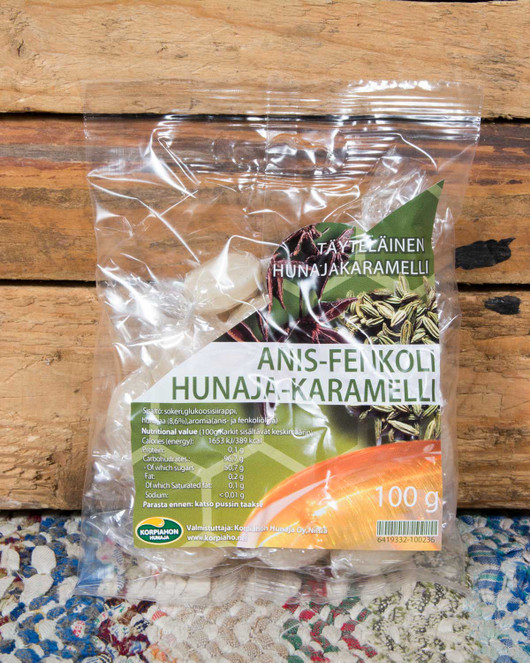 Korpiahon hunaja Anis-fenkoli-hunajakaramelli 100 g