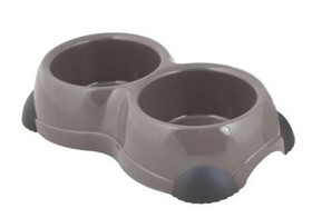 Best Friend Gear Paw muovinen ruokakuppi 2x0,33 l, musta