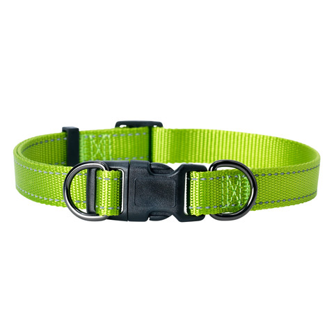  Dogman Iris Kaulapanta säädettävä 15mmx35-50cm, vihreä heijastinnauhalla