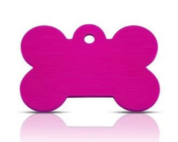 Nimilaatta, luu 39x23 mm, pinkki, kaiverrus yhdelle puolelle