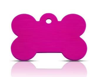 Nimilaatta, luu 30x16 mm, pinkki, kaiverrus molemmille puolille