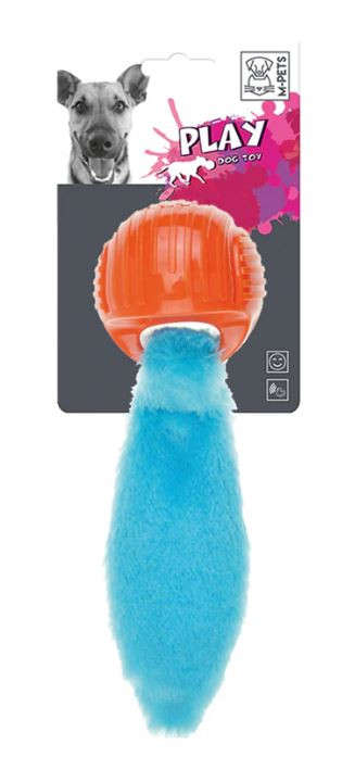 M-Pets Play pallo hännällä oranssi-sininen