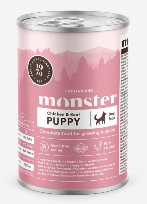 Monster Puppy Chicken & Beef  säilyke 400 g