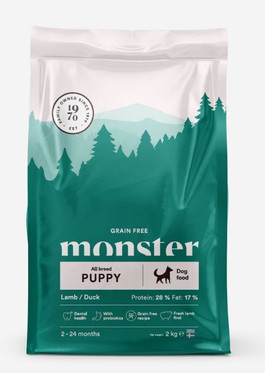 Monster Grain Free Lamb/Duck Puppy s/m 2 kg