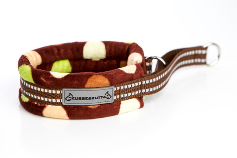 Kusse & Kutta 1/2-kiristävä panta, koko 5, ruskea isoilla palloilla