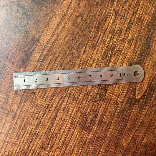 Metal Ruler, 10 cm