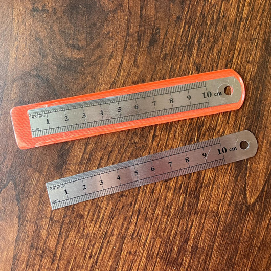 Metal Ruler, 10 cm