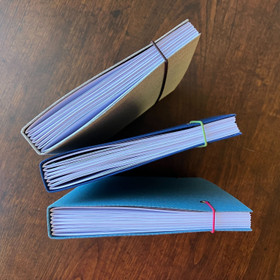 Notebook with embroired spine