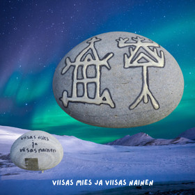 Shamaanikivi viisas mies ja viisas nainen kvartsiitti nro3