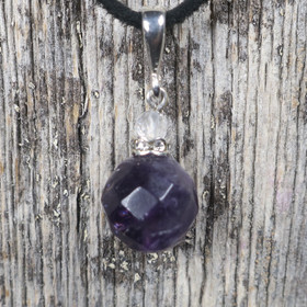 Riipus ametisti 10mm ja vuorikide zirkonikoristein 10zv VIVIAN