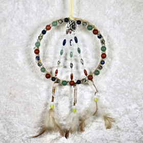 Unisieppari 13cm onnenkivihelmiä 110 kpl  kristallipallo 3 vuorikidett