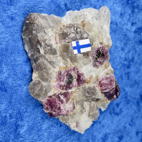 Pegmatiitti rubelliitti albiitti anortiitti 55g Suomi Hi68v