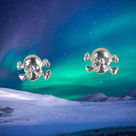 Hopeakorvakorut pääkallo