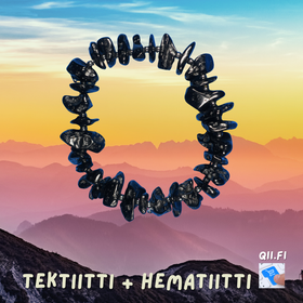 Rannekoru tektiitti ja hematiitti 20cm