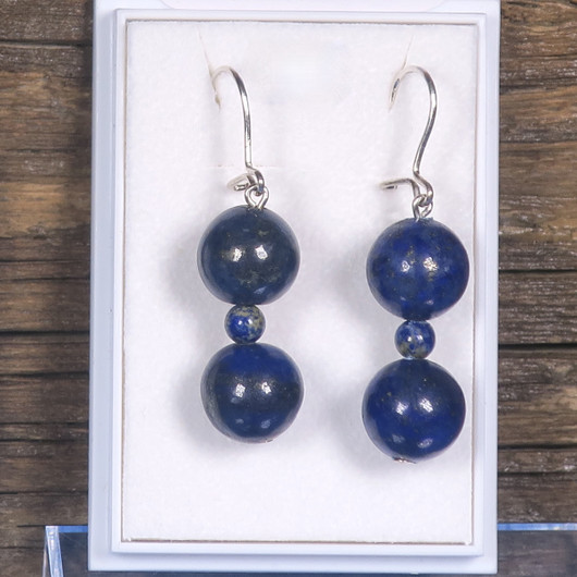 Korvakorut lapis latsuli 10+4+10mm