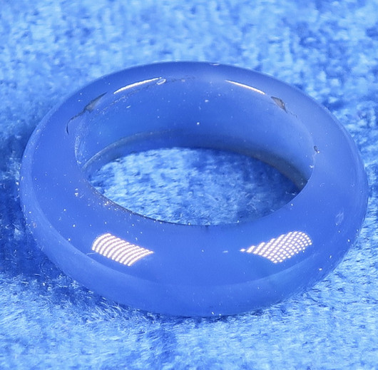 Akaattisormus sininen kivisormus leveys 6mm, valitse koko