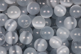 Kissansilmä kuitulasi harmaa 6mm  irtohelmi