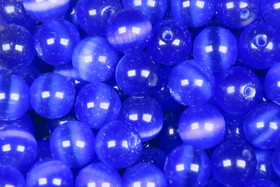 Kissansilmä kuitulasi kirkkaansininen 6mm  irtohelmi