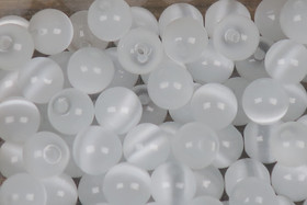 Kissansilmä kuitulasihelmi valkoinen 6mm irtohelmi