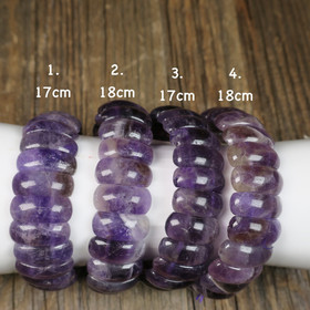 Rannekoru ametisti 18mm leveä puolikuu. 