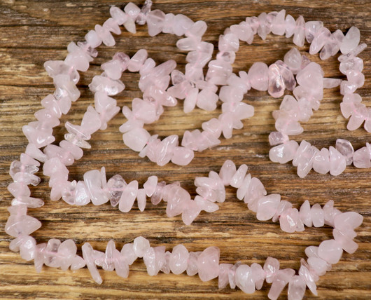 Helmet ruusukvartsi sipsihelmet 200cm PITKÄT!