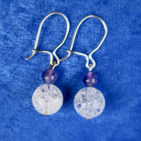 Korvakorut vuorikide jää-ice 8mm ja ametisti