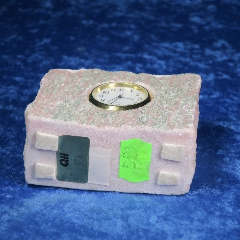 Pöytäkello marmori punavihreä lohkopala  A