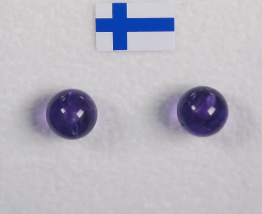 Nappikorvakorut ametisti tumma kirkas 6mm A-lk