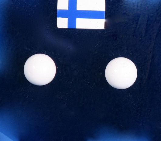 Nappikorvakorut akaatti valkoinen 6mm