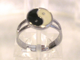 Sormus yin yang 17mm säädettävä